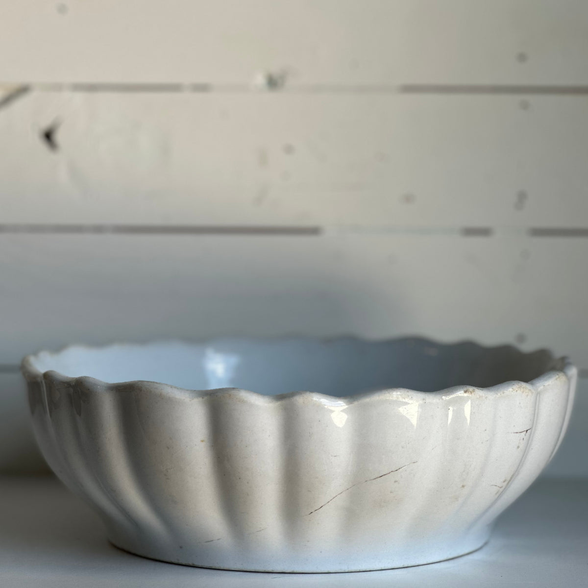 Fluted Ironstone Bowl Linen + Lore Home
